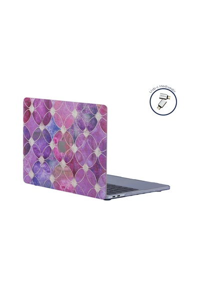 Apple Uyumlu MacBook Pro 13inç Kılıf M1-m2, Flower04 Type-c'li Model A2338 A2289 A2251 A1706-08 A1989 A2159 İle Açık Pembe