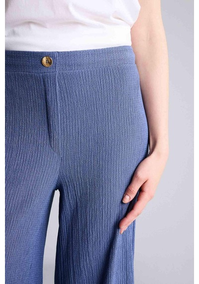 Defacto Culotte Düz Paça Bürümcük Pantolon H8605ax26hsın113 İndigo-ın113