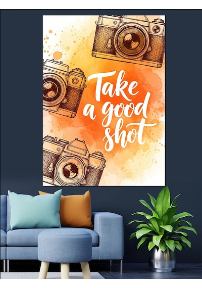 Ahşap Tablo Kamera Fotoğraf Çekim Anı