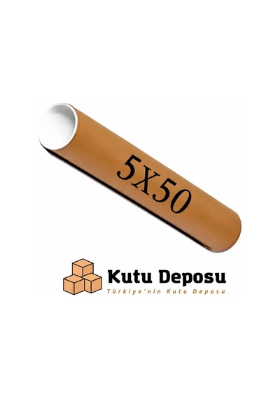 5x50 Cm Kapaklı Silindir Postüp Rulo Gönderi Kutusu 5 Adet