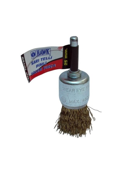 Hawk 10137 Sarı Telli Pimli Daire Fırça 30Mm