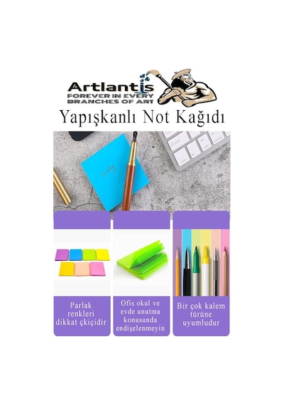 Yapışkanlı Not Kağıdı 3 Renk 450 Sayfa 1 Paket Ebruli Küp Blok Yapışkanlı Postit 75x75 Mm Renkli