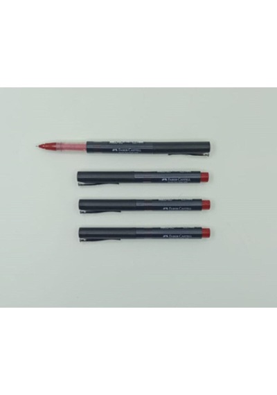 L Needle Point Roller 0.5mm Iğne Uçlu Kalem Kırmızı 4 Adet Kırmızı