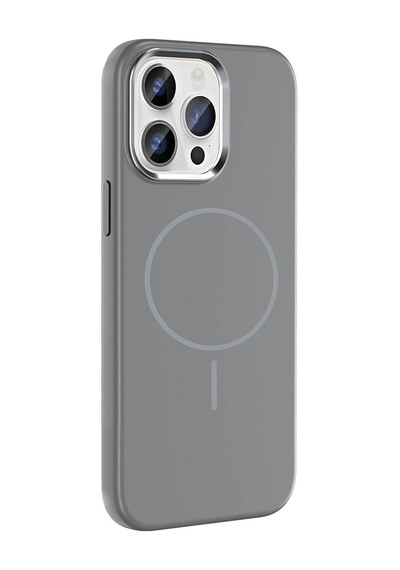 Apple Uyumlu iPhone 14 Pro Max Kılıf M-safe Şarj Özellikli Metal Kamera Çerçeveli Zore Edi Silikon Kapak