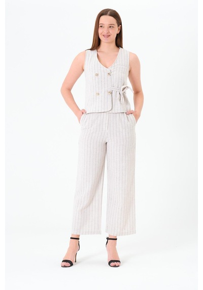 Sortie Collection Seyyar Kemerli Pantolon Bej