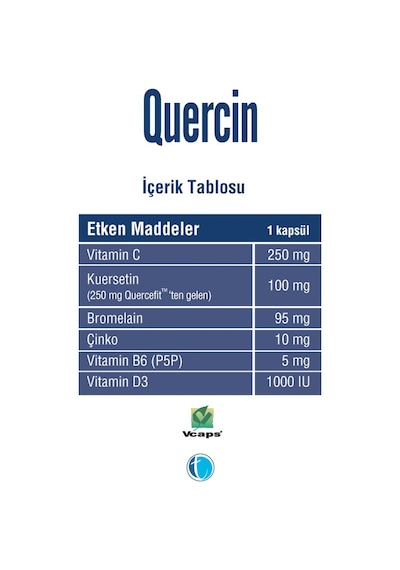 Quercin Fitozomal Quercetin 60 Bitkisel Kapsül