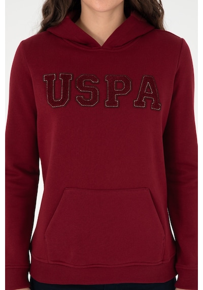 U.S. Polo Assn. Kadın Bordo Basic Kapüşonlu Sweatshirt 50296931-VR014 U.S. Polo Assn. Kadın Bordo Basic Kapüşonlu Sweatshirt 50296931-VR014