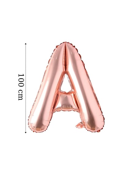 Kişiye Özel Doğum Günü Folyo Balon Set 76 Cm İsim Folyo Balon 5 Harf Rose Gold Pembe