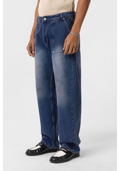 Vamos Cep Detaylı Baggy Fit Jean Açık Mavi