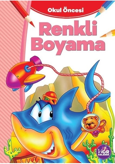 Okul Öncesi Renkli Boyama- Mor Kelebek