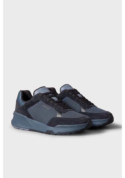 Calvin Klein Süet Detaylı Logolu Sneaker Ayakkabı Hm0hm023080g5 Erkek Ayakkabı Hm0hm02308 0g5 Lacivert-mavi