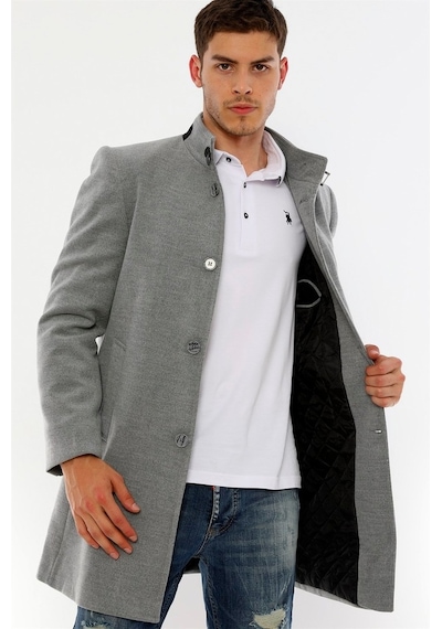 Plt8367 Dewberry Erkek Palto-Gri