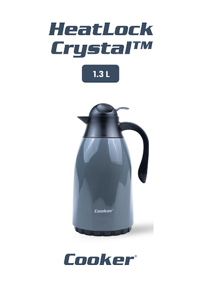 Cooker Heatlock Crystal 1.3 Litre Cam Termos Ckr2099 Gri