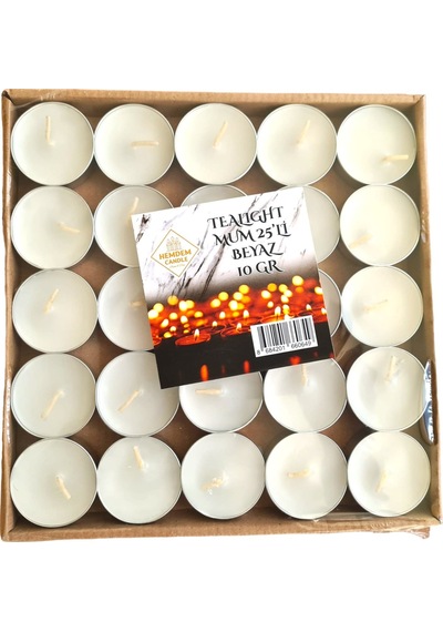 Mum 25'li Tealıght 10 Gr Beyaz