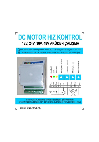 PWM Dc Motor Hız Kontrol Devresi Motor Hız Kontrol 12V 48V 10A