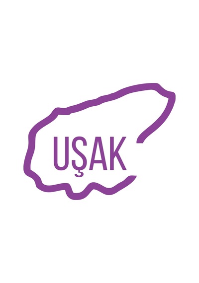 Uşak Harita Araba Sticker 17x17 Cm Mor