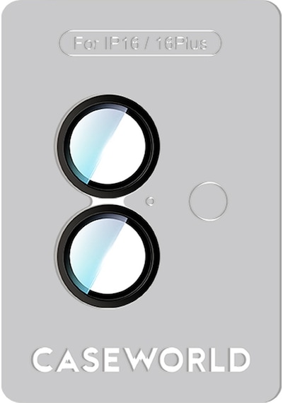 Apple Uyumlu   iPhone 16 Plus Caseworld Alloy Two-color Serisi Lens Koruyucu Siyah