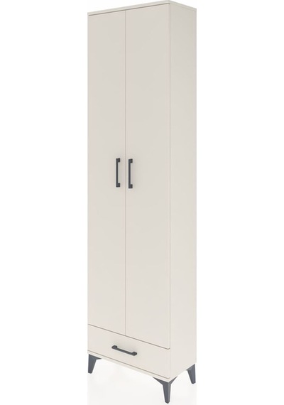 Arges Dolap 5 Raflı Tek Çekmeceli 2 Kapaklı 60x30x221 Aytaşı-... Aytaşı