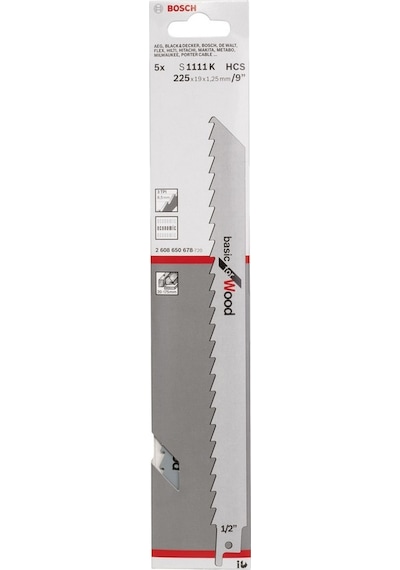 Bosch S 1111 K Basic For Wood 5'Li Panter Testere Bıçağı - 2608650678
