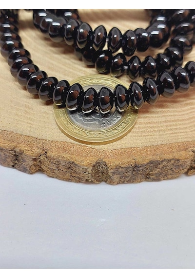 Oniks Taşı Rondela Kesim 4x8mm Parlak Dizi 52946 Çok REnkli