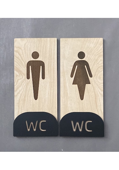 Meşe Serisi Natural Dikey WC Yönlendirme Seti