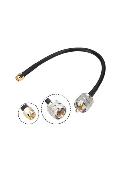 Zetiling Koaksiyel Kablo Hattı, 20 Cm Sma Pl259 Erkek - Uhf Pl259 Erkek Düz Rf Pigtail Koaksiyel Kablo