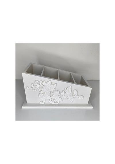 Kumandalık Düzenleyici 25cm 13cm 13cm Orta Sehpa Dekoru Ev Dekorasyon Ürünleri Bej - 909307127