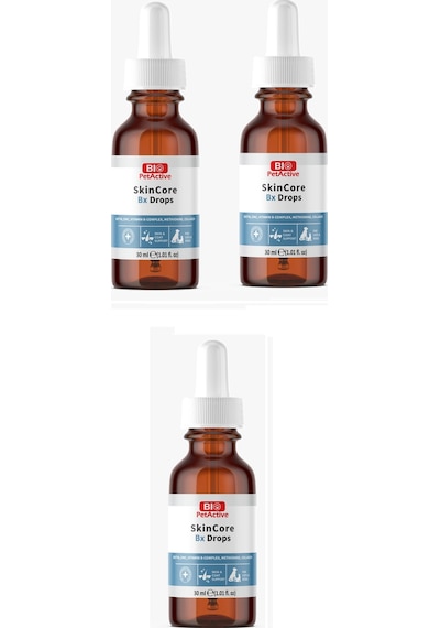 Bio Petactive Skincore Bx Drops Kedi Ve Köpek İçin Deri Ve Tüy Destekleyici Damla 30 Ml. X 3 Adet