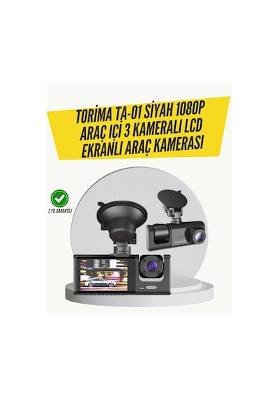 Ta-01 3 Kameralı 1080p Araç Kamerası Siyah 33844902