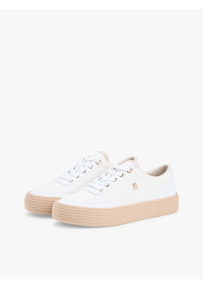Tommy Hilfiger Th Foxıng Platform Rope Kadın Beyaz Sneakers - Fw0fw09173
