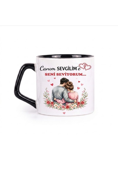 Kişiye Özel Sevgiliye Mesajlı Hediye Afilli Kupa Bardak Not Yazılabilir Romantik Tasarım Özel Hediye Fikri Beyaz