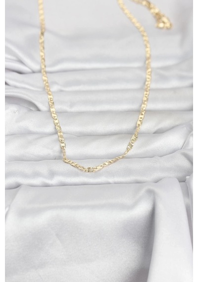 Ceylan Adam Cm 14k Gold Renk Lazer Zincirli Model 60 Cm Kadın Kolye Çok Renkli