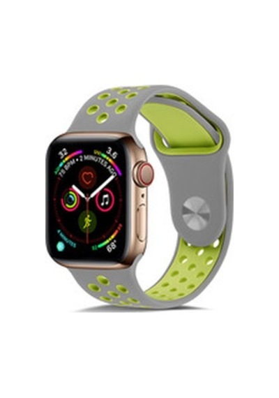 Apple Watch Uyumlu 42mm Krd-02 Silikon Kordon - Altın