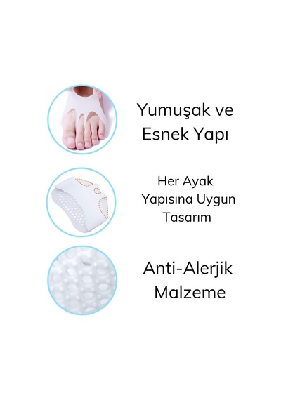 Ayak Parmak Koruyucu Silikon Bunyon Topuklu Ayakkabı Vurma Önleyici Çift Ped 5324