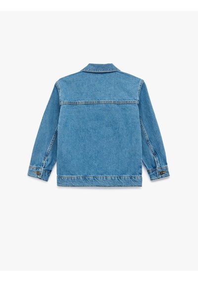 Koton Düğmeli Uzun Kollu Pamuklu Denim Ceket Orta İndigo 6skb20004td İndigo