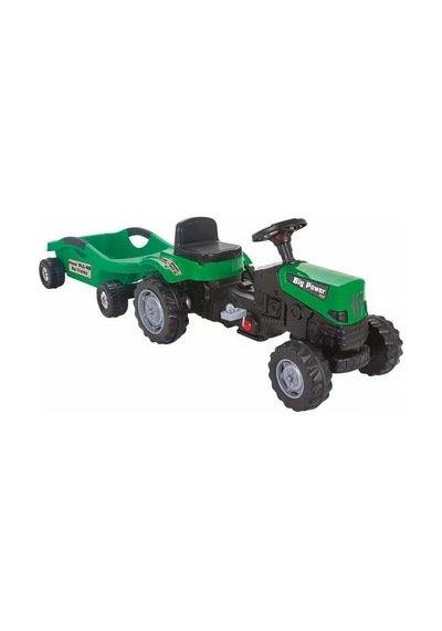 Mey İthalat Power Pedallı Big Trolley Traktör Yeşil-pls