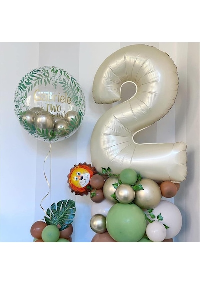 1 Rakam Krem Folyo Balon 34 İnç 76-82 Cm