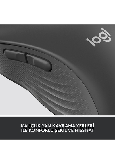 Logitech Signature M650 Küçük Ve Orta Boy Sağ El Için Sessiz Kablosuz Mouse, Siyah 910-006253