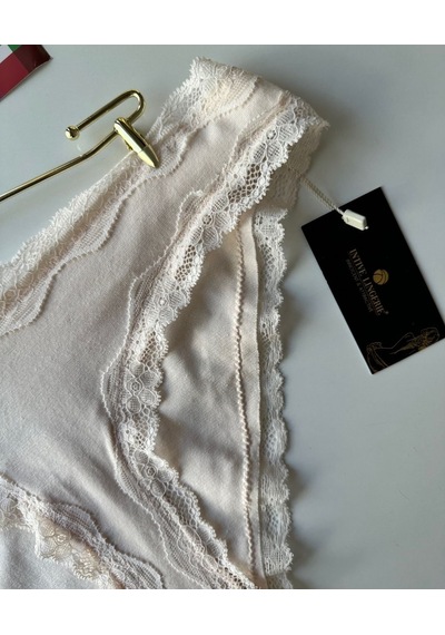Arlet Kadın Pamuklu Rahat Günlük Kullanım Dantelli Slip/külot Li Krem