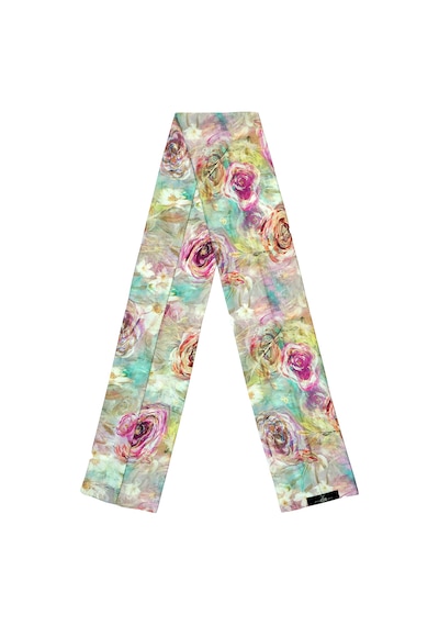Feu De Elu Foulard Marguerite Desenli Saten Fular