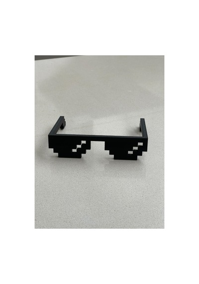 Minecraft Pixel 3d Baskı Deal With It Gözlük Siyah Oyuncak Diğer