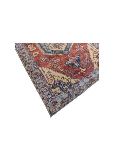 Çam Halı Anatolia 32-032 Etnik Eskitme Desenli Dokuma Tabanlı Yıkanabilir Şönil Salon Ve Oda Halısı Multi 4