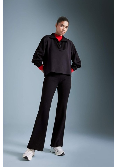 DeFactoFit Flare Fit İspanyol Paça Standart Boy Modal Sporcu Pantolon D0389AX24AUBK81