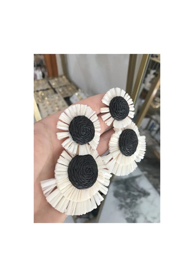 Linalya Jewelry Hasır Küpe Çok Renkli