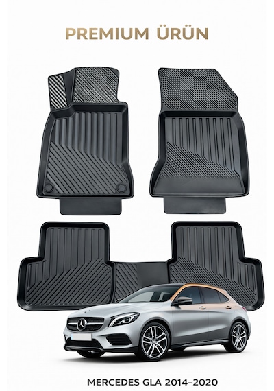 Mercedes Gla 2014-2020+uyumlu 3d Oto Paspas Premium
