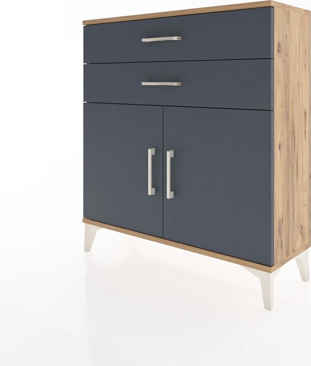 Arges Şifonyer Tek Raflı 2 Çekmeceli 2 Kapaklı 88x30x96 Çam-a... Çam