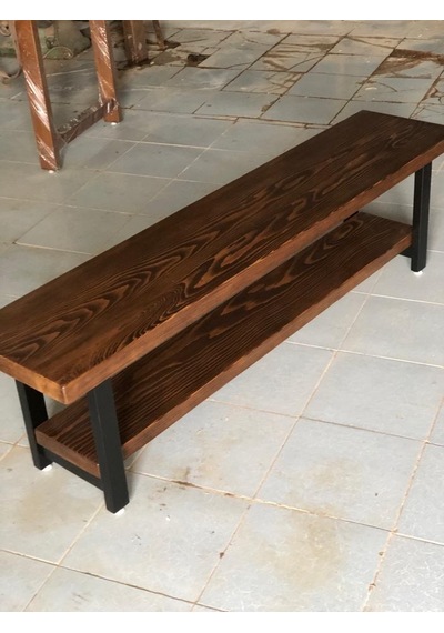 Bintaşmobilya Ceviz Rengi Kütük Ağaç Tv Sehpası 170X35.Cm