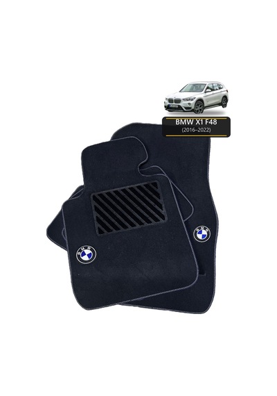 Oto Halı Paspas Seti Bmw X1 F48 2016 2022 Uyumlu Sport Kaymaz & Şık Tasarım - Siyah Logolu - Tasarım 4