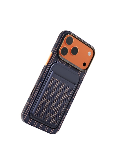 Apple iPhone Uyumlu 17 Pro Max Kılıf Raptic 2in1 Bundle Kit Aramid Skin Grid Serisi Kartlık Ve Karbon Kapak Laci Lacivert