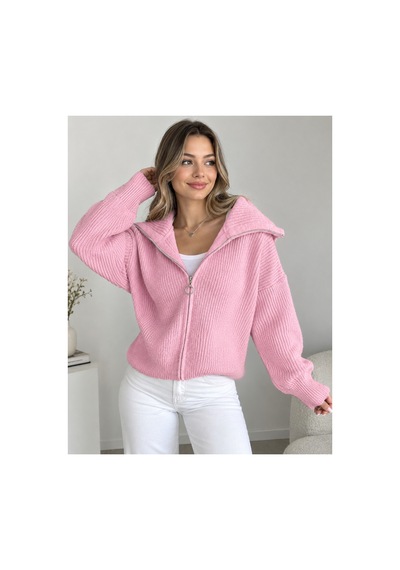 Flex Fashıon Kadın Esnek Örgü Fermuarlı Devrik Yaka Yumoş Triko Hırka Pembe - 760178304 Pembe - 760178304 Pembe Flex Fashıon Kadın Esnek Örgü Fermuarlı Devrik Yaka Yumoş Triko Hırka Pembe - 760178304 Pembe - 760178304 Pembe